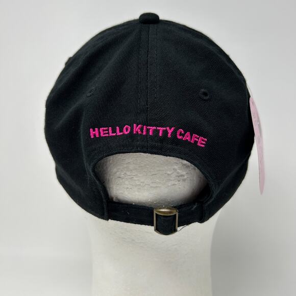 Hello Kitty Cafe Dad Hat Baseball Cap Las Vegas Sanrio 6 Panel Strapback Black - Picture 3 of 12